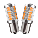 CP.LAMPADE BAU15S 24 LED SMD ARANCIO CANBUS 12V C/PIOLINI SFASATI