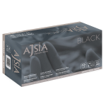 GUANTO NITRILE NERO AJSIA BLACK X100 TG. S CONF. 100PZ (5,5 GRAMMI)