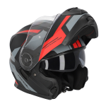 CASCO ACERBIS MODULARE 22-06 SEREL TAGLIA L MATT BLACK RED