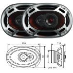 CP.ALTOPARLANTE ELLITTICO 160X240 mm. 75W RMS 50W