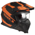 CASCO LS2 OF606 DRIFTER MUD 22-06 MATT BLACK ORANGE TAGLIA L