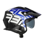 CASCO ACERBIS ARIA SPORT 22-06 GLOSS BLACK BLUE TAGLIA L