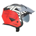 CASCO ACERBIS ARIA SPORT 22-06 MATT GREY RED TAGLIA XS