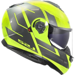 CASCO LS2 STROBE II CODE FF908 MODULARE 22-06 TAGLIA XXL GLOSSY H-V YELLOW GREY