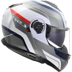 CASCO LS2 STROBE II MONZA FF908 MODULARE 22-06 TAGLIA L GLOSSY WHITE BLUE RED