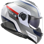 CASCO LS2 STROBE II MONZA FF908 MODULARE 22-06 TAGLIA XL GLOSSY WHITE BLUE RED