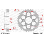 Corona AFAM 50900-40 in Acciaio Passo 530