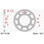 Corona AFAM 92115-58 in Acciaio Passo 420