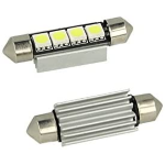 CP.LAMPADE SILURO 12V 5W 4 LED SMD mm11X41 CANBUS