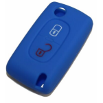 GUSCIO SILICONE BLU SCURO PER CHIAVE CITROEN/PEUGEOT 2 TASTI