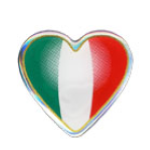 BANDIERA ITALIA SCUDETTO CUORE