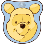 *COPPIA TENDINE LATERALI  WINNIE THE POOH SAGOMATE cm.30X40