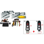 PORTASCI & BOARD 3 DA TETTO UNIV.ALUMINIO C/CHIAVE PER 3 PAIA DI SCI