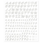 LETTERE AUTOADESIVE LETTER KIT ARGENTO                      *