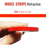 NEON TRIM STRIPE REFRACT. MM 5X6 MT. RED + APPLIC.