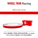 NEON TRIM STRIPE REFRACT. MM 5X6 MT. RED RACING + APPL.