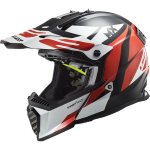 CASCO MX437 FAST EVO STRIKE BLACK WHITE RED TG M INTEGRALE