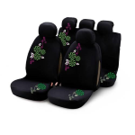 SET FODERE AUTO  MY FLOWER SWIVEL GREEN/VIOLET