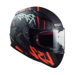 CASCO  FF353 RAPID RAVEN TG. L MATT BLACK WHITW RED INTEGRALE