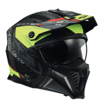 CASCO OF606 DRIFTER DEVOR MATT BLACK H-V YELLOW TAGLIA M 