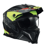 CASCO OF606 DRIFTER DEVOR MATT BLACK H-V YELLOW TAGLIA L